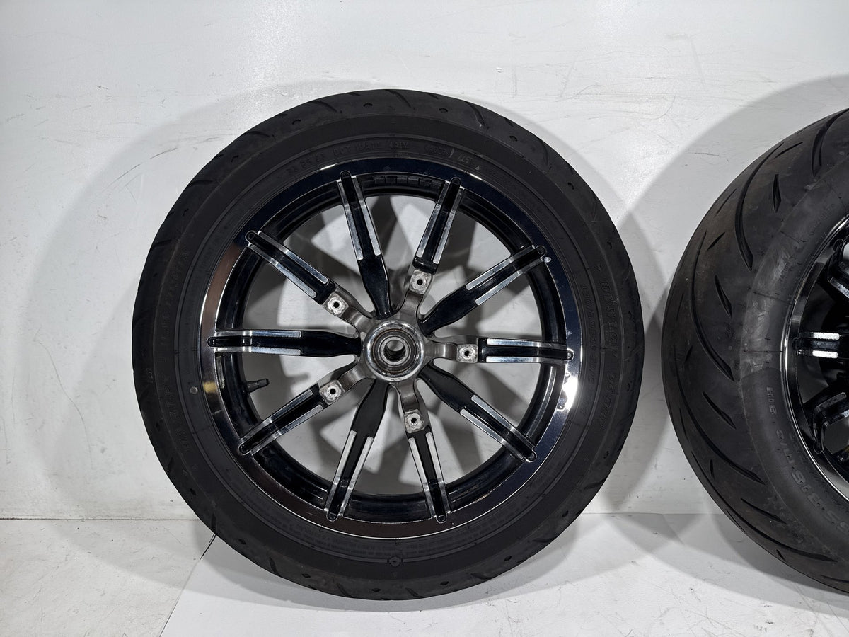 2014 Harley Electra Glide Touring OEM Front & Rear Wheel Rim Tire ABS 16" 17"