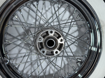 2008 Harley Softail Deluxe FLSTN OEM Front Rear Wheel Rim Tire Spoked