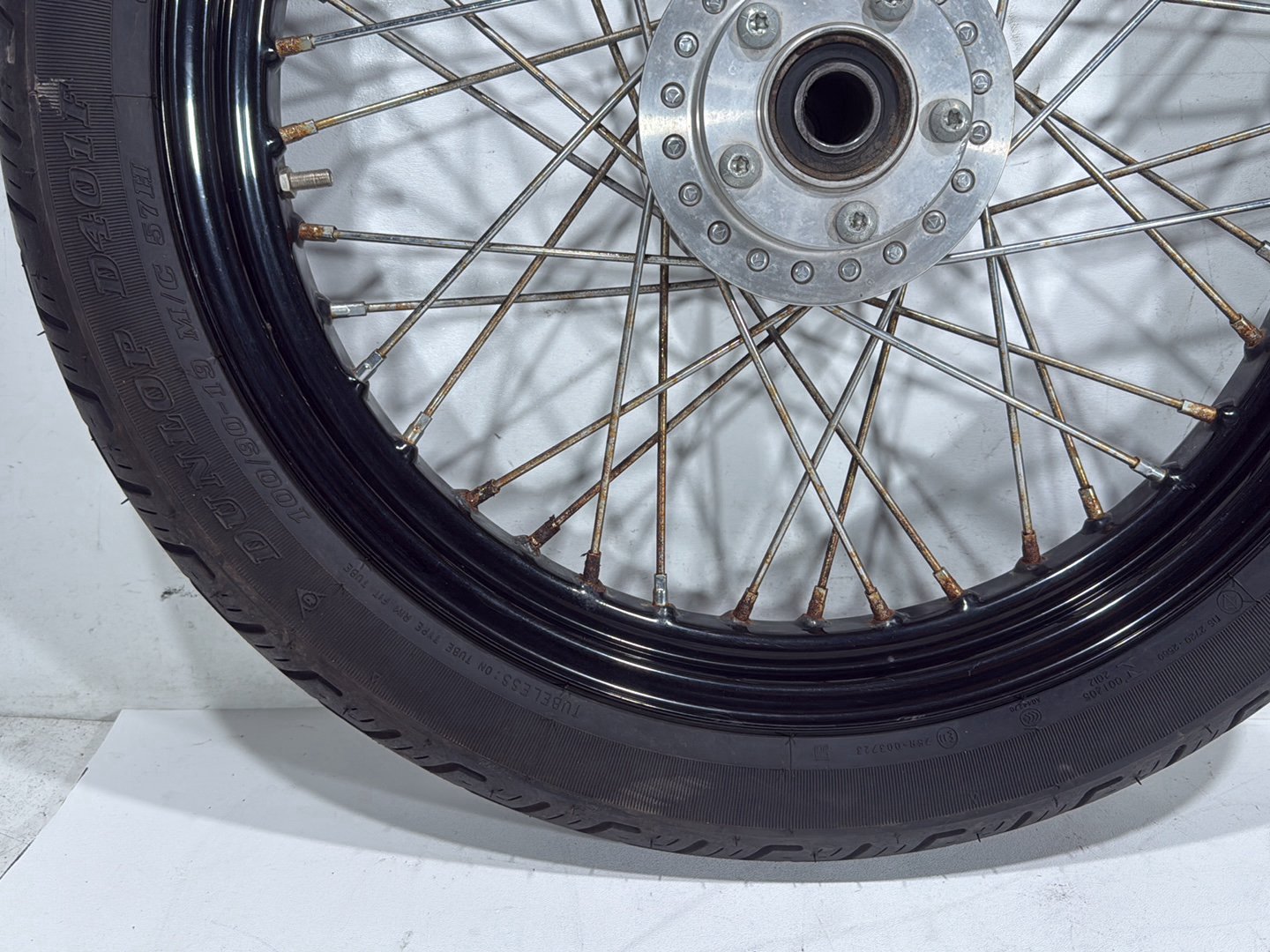 2009 Harley Dyna Street Bob FXDB OEM Front Rear Wheel Rim Tire Spoked 17" 19"