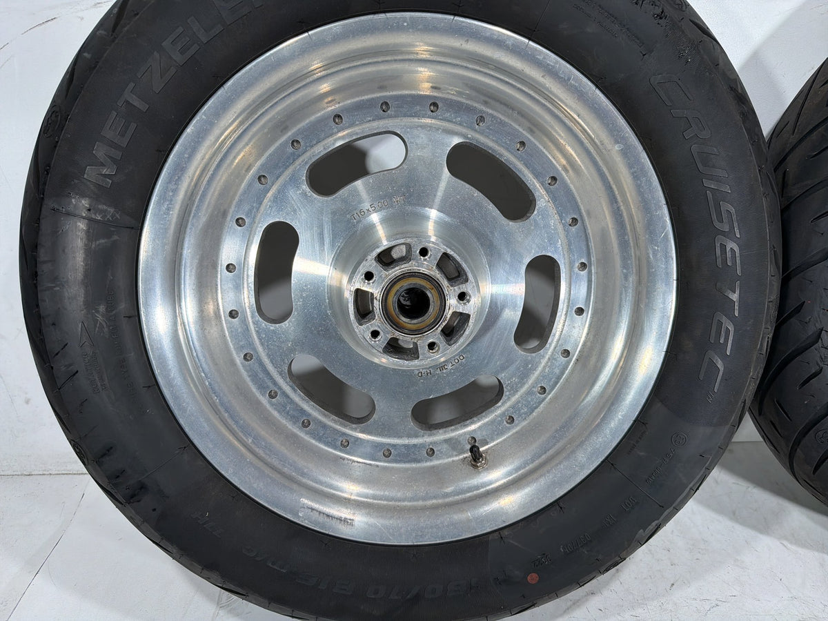 2012 Harley Dyna Fat Bob OEM Front Rear Wheel Rim Tire 130/90B16, 180/70B16 16"