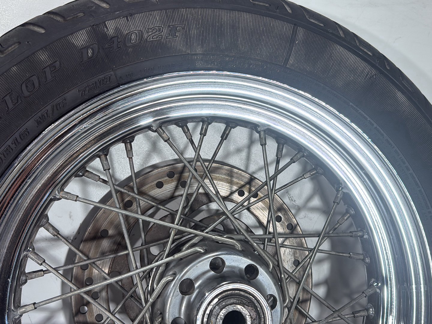 2002 Harley Heritage Softail Classic FLSTC OEM Front Rear Wheel Rim Tire Spoked