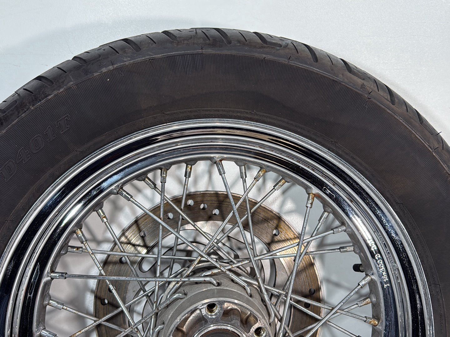 2005 Harley Dyna FXDWG Wide Glide OEM Rear Wheel Rim Tire Spoked