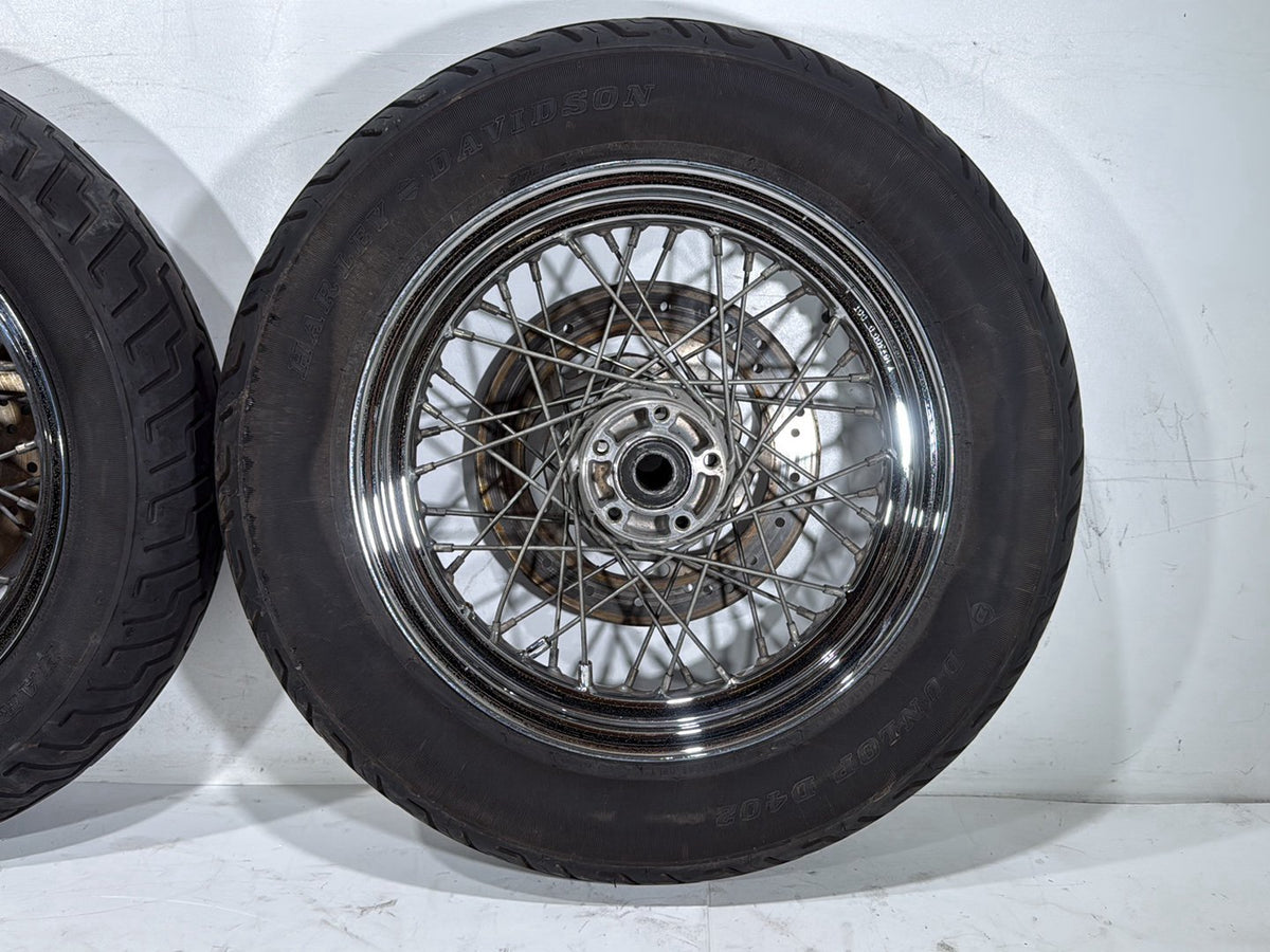 2004 Harley Road King Touring Classic OEM Front Rear Wheel Rim Tire Spoked 16"