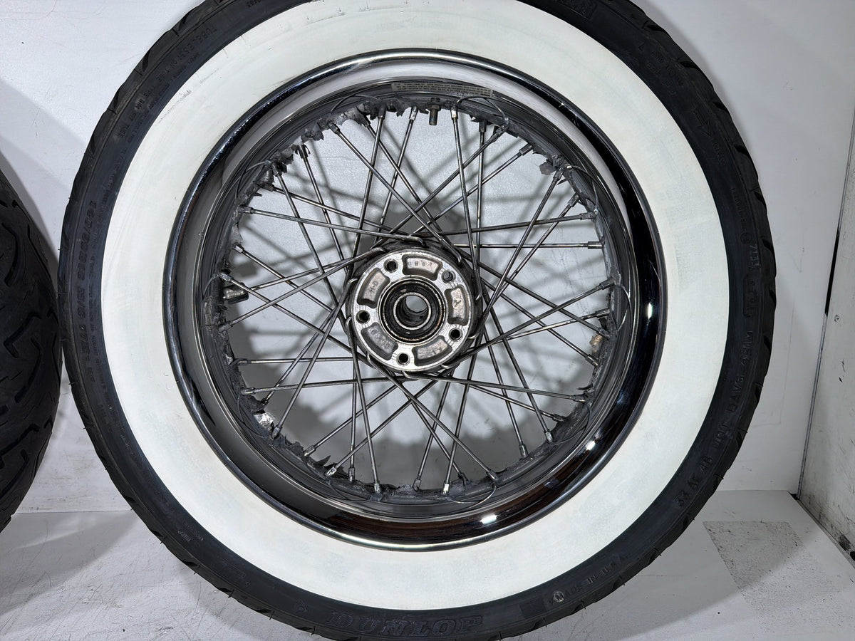 2004 Harley Electra Glide CVO Screamin OEM Front Rear Wheel Rim Tire Spoked 16"