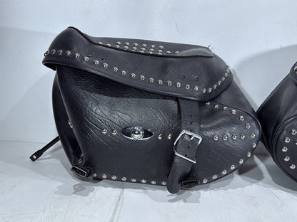 2007 Harley Softail Heritage Classic FLSTC OEM Rear Left Right Saddlebags Luggage Leather