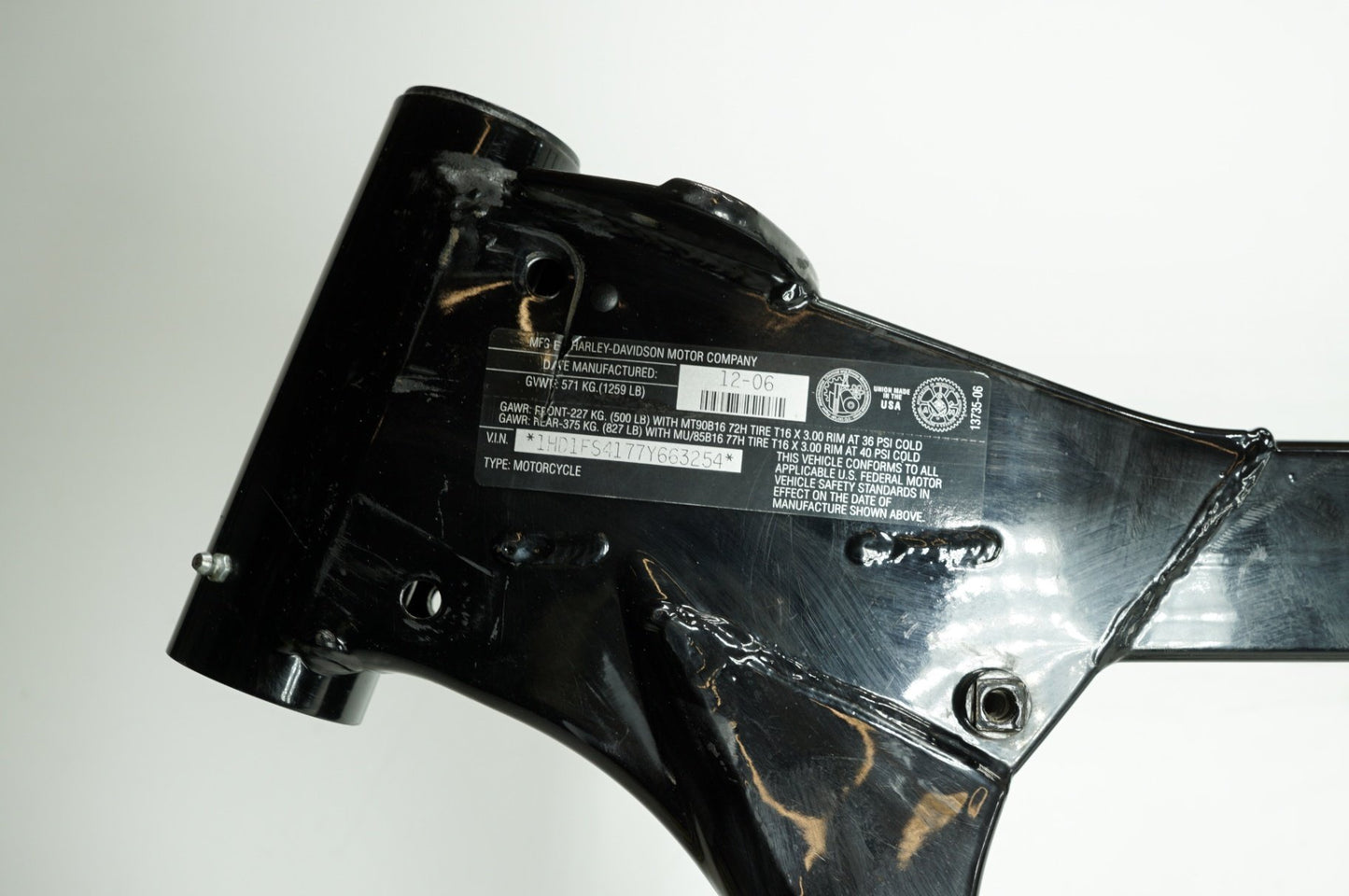 2007 - 2011 Harley-Davidson Touring Road Glide Body Main Frame Chassis SLVG 47900-07BHP
