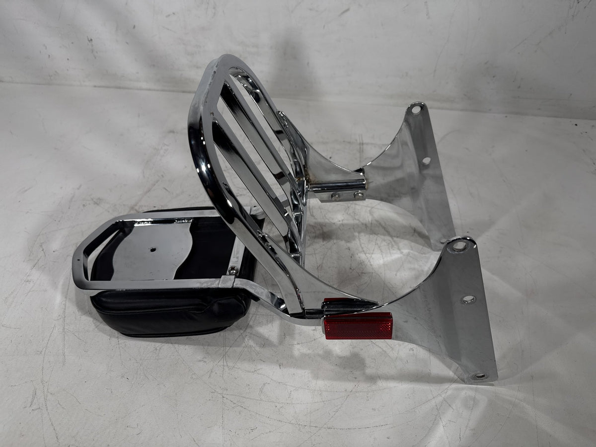 2002 Harley Heritage Softail Classic OEM Rear Sissy Bar w/ Backrest Cushion Pad
