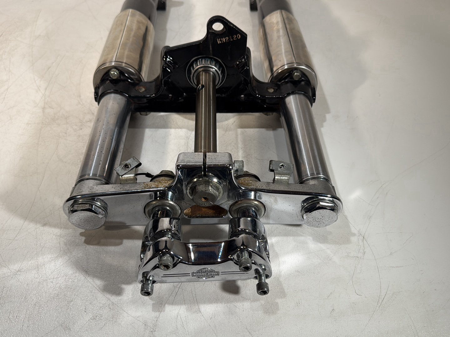 1986 - 1998 Harley-Davidson Softail Heritage Classic Front Triple Tree Set & LH RH Fork Legs Sliders 45915-86 , 56567-86B