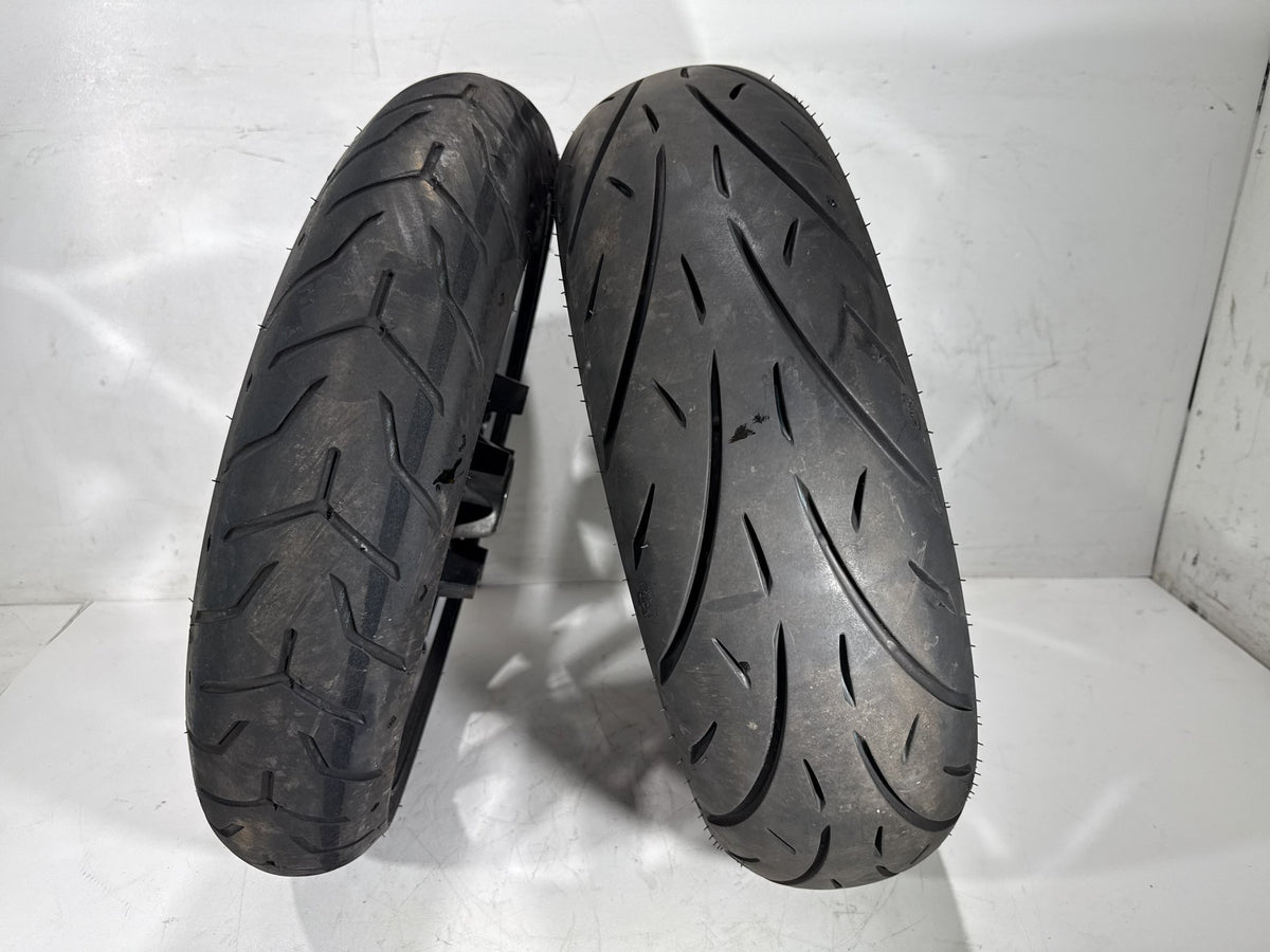2014 Harley Electra Glide Touring OEM Front & Rear Wheel Rim Tire ABS 16" 17"