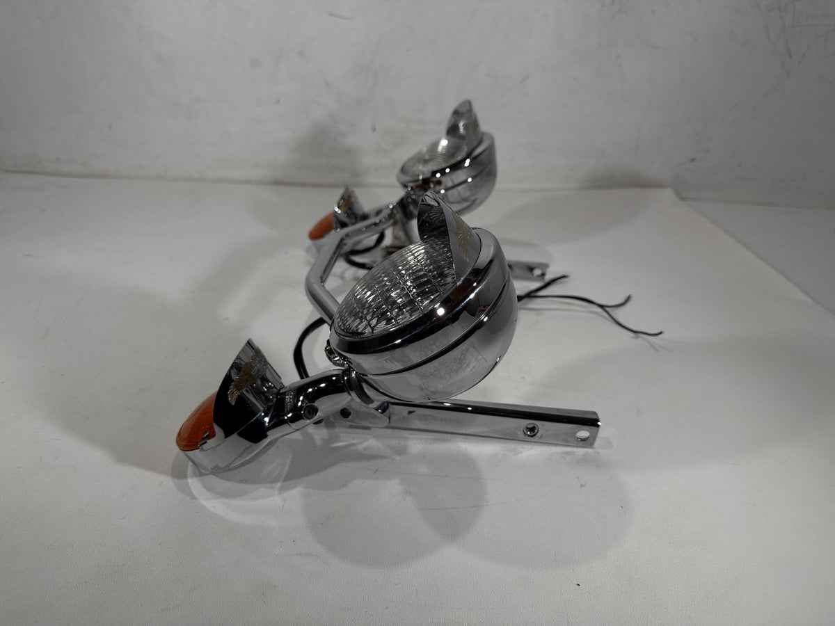 1995 Harley Heritage Softail Classic Front Turn Signal Indicators Aux Light Bar