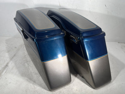 1998 Harley Touring FLHTCUI Electra Glide Ultra OEM Left Right Saddlebags Luggage NOKey