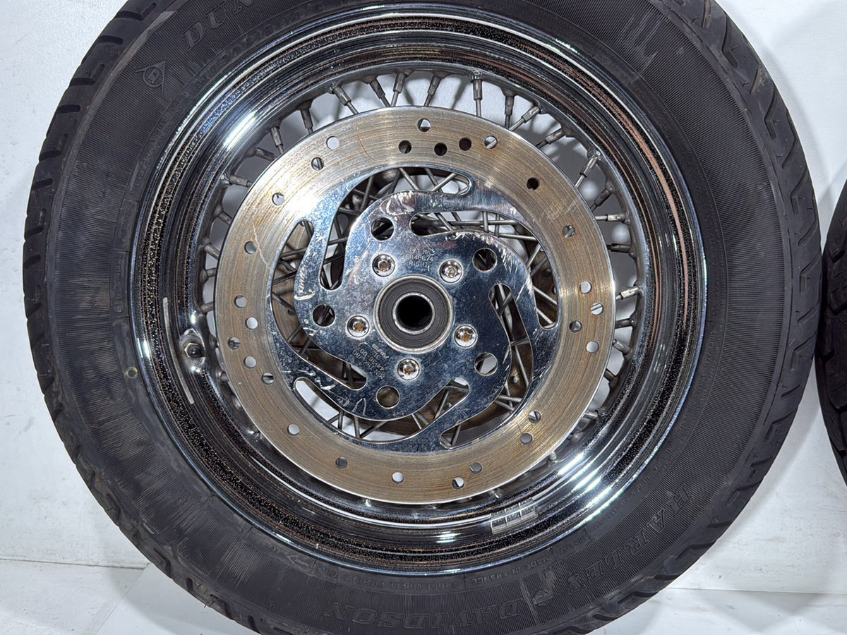 2004 Harley Road King Touring Classic OEM Front Rear Wheel Rim Tire Spoked 16"