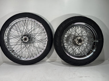 2006 Harley Dyna FXDWGI Wide Glide OEM Front Rear Wheel Rim Tire Spoked