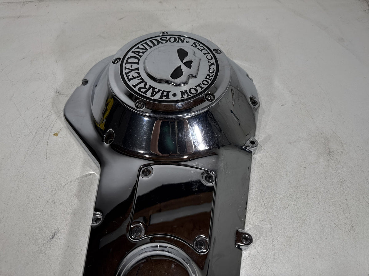 2001 Harley Electra Glide Touring Classic OEM Outer Primary Clutch Cover SKULL