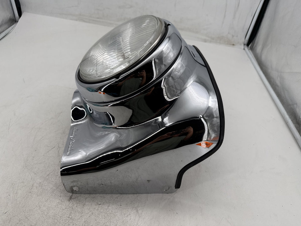 93 Harley Electra Glide Touring Headlight Headlamp Head Light Halogen w/ Nacelle