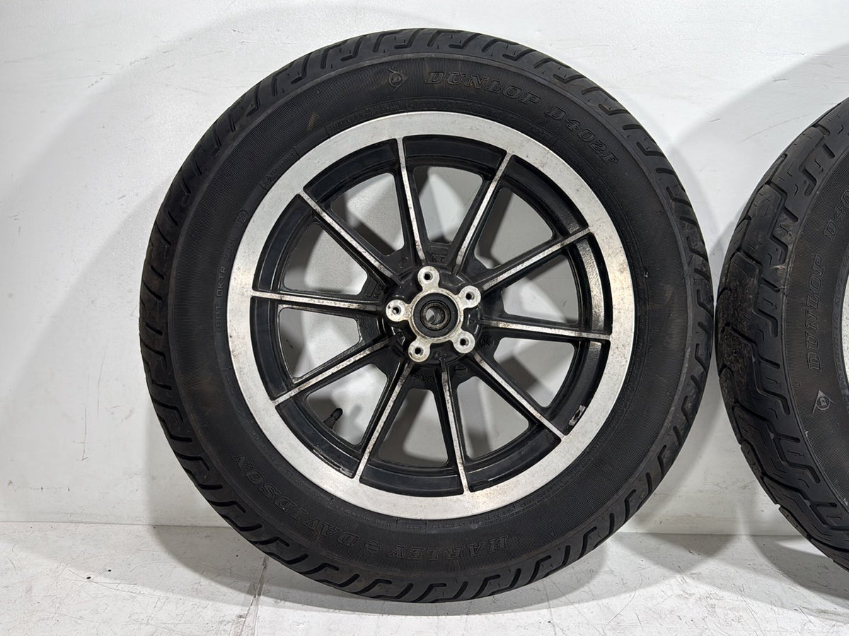 1997 Harley Road King Touring Police Front & Rear Wheel Rim Tire 43402-87A 16"