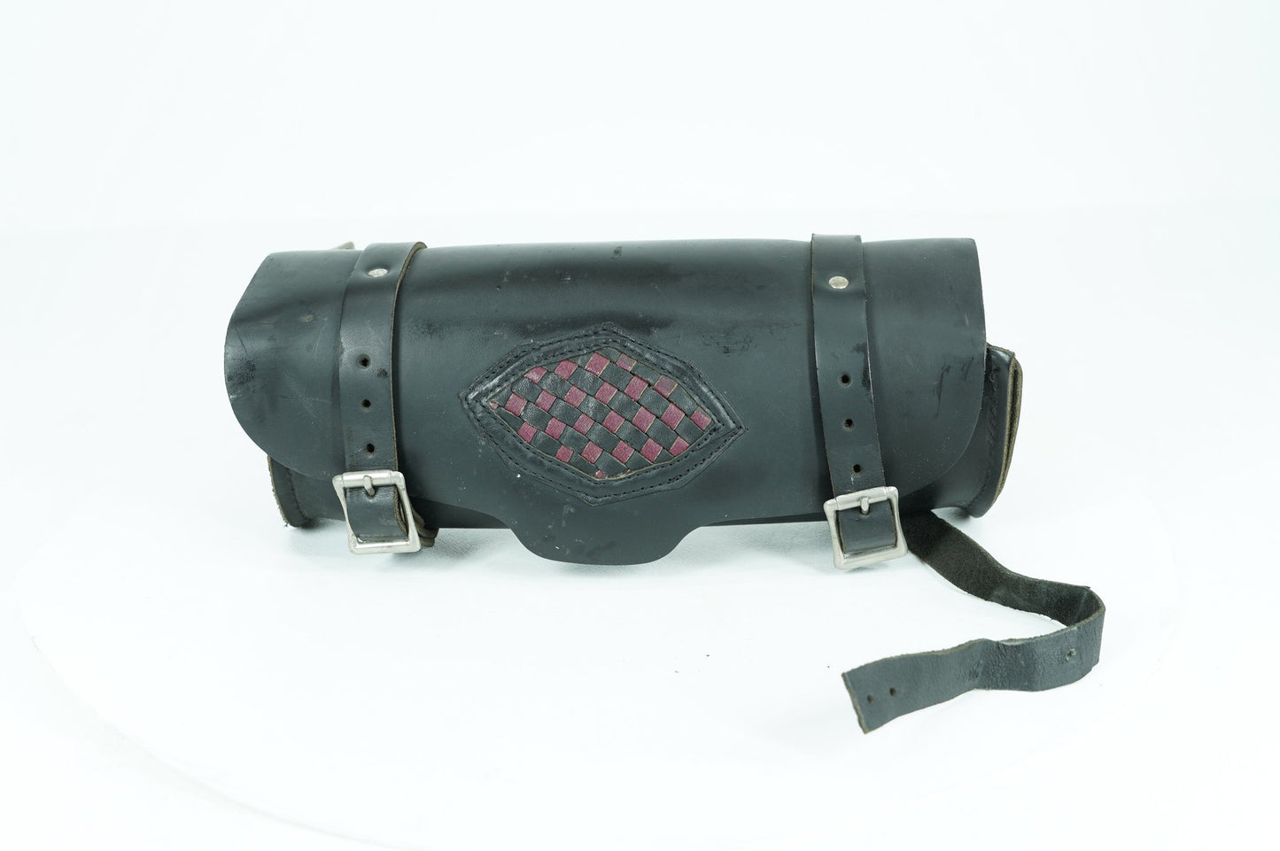 1999 - 2006 Harley-Davidson Dyna Wide Glide Front Onboard Tool Bag Leather Storage Aftermarket