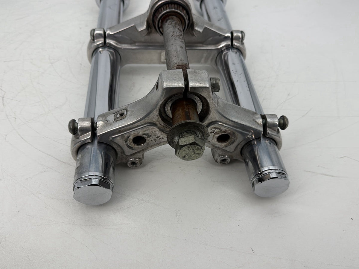 2005 Harley Sportster XL883C 883 Front Triple Tree Set &amp; LH RH Fork Legs Sliders
