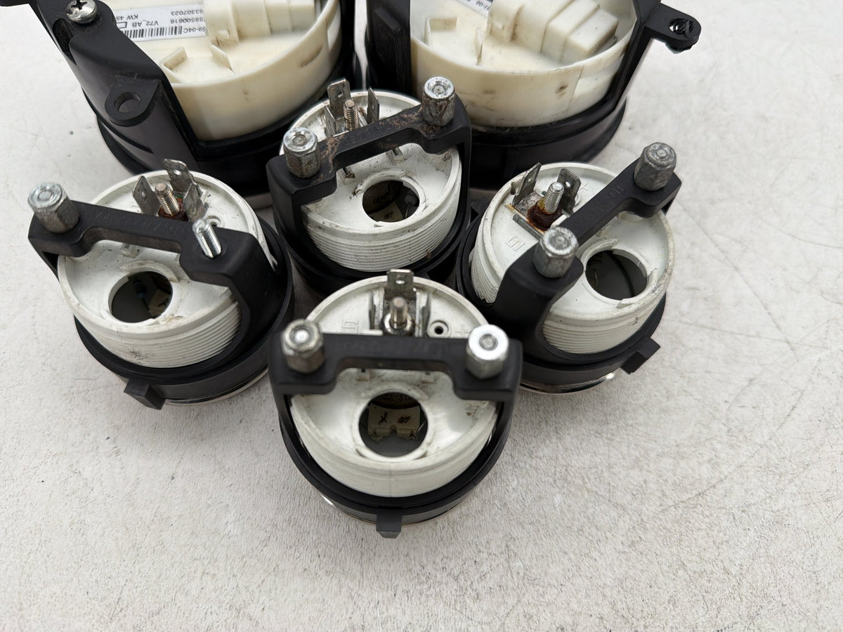 11 Harley Street Glide Air Oil Volt Fuel Tacho Speedo Gauges Silver Face 61K