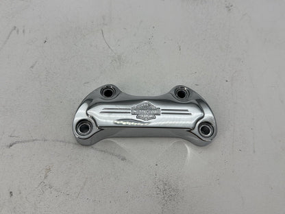 2004 Harley Softail FLSTC Heritage Classic OEM Front Handlebar Riser Top Clamp Chrome