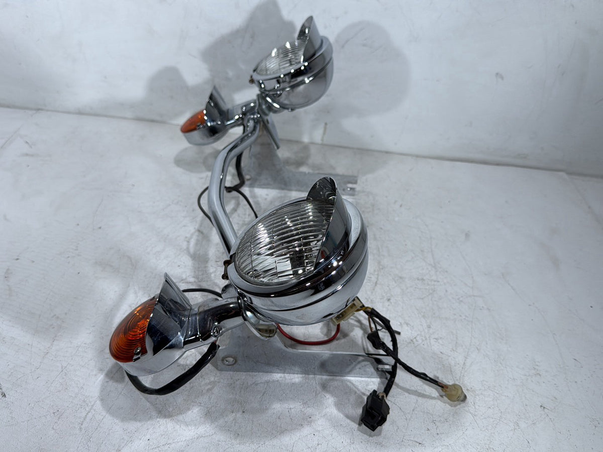 1990 Harley Electra Glide Touring OEM Front Turn Signal Indicators Aux Light Bar