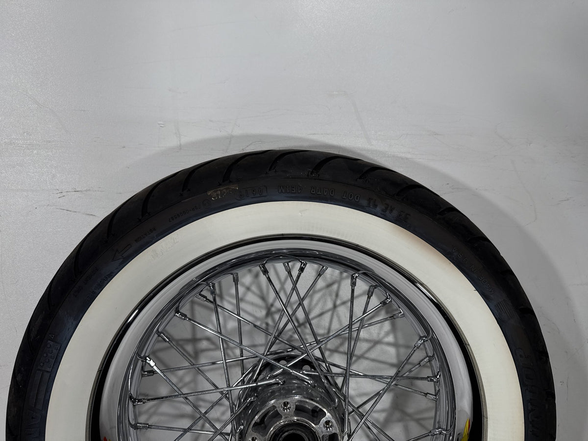 2011 Harley Softail Deluxe FLSTN OEM Front Wheel Rim Tire Spoked MT90B16 16"