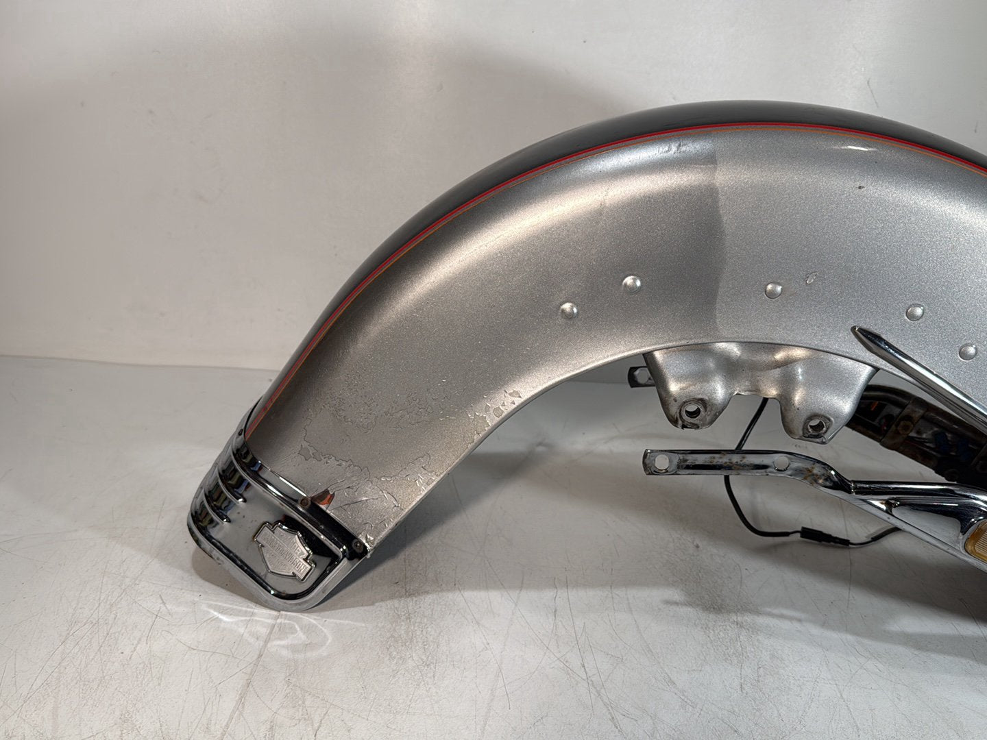 1984 - 1998 Harley-Davidson Touring Electra Glide Classic Front Wheel Fender Shell Panel w/ Bumper Rail Cushion Front