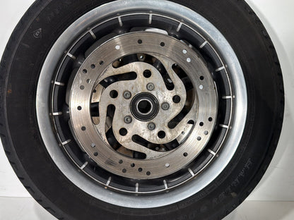 1999 - 2006 Harley-Davidson Touring Road King Police Front Wheel Rim Tire MT90B16 72H, Dunlop, 16"