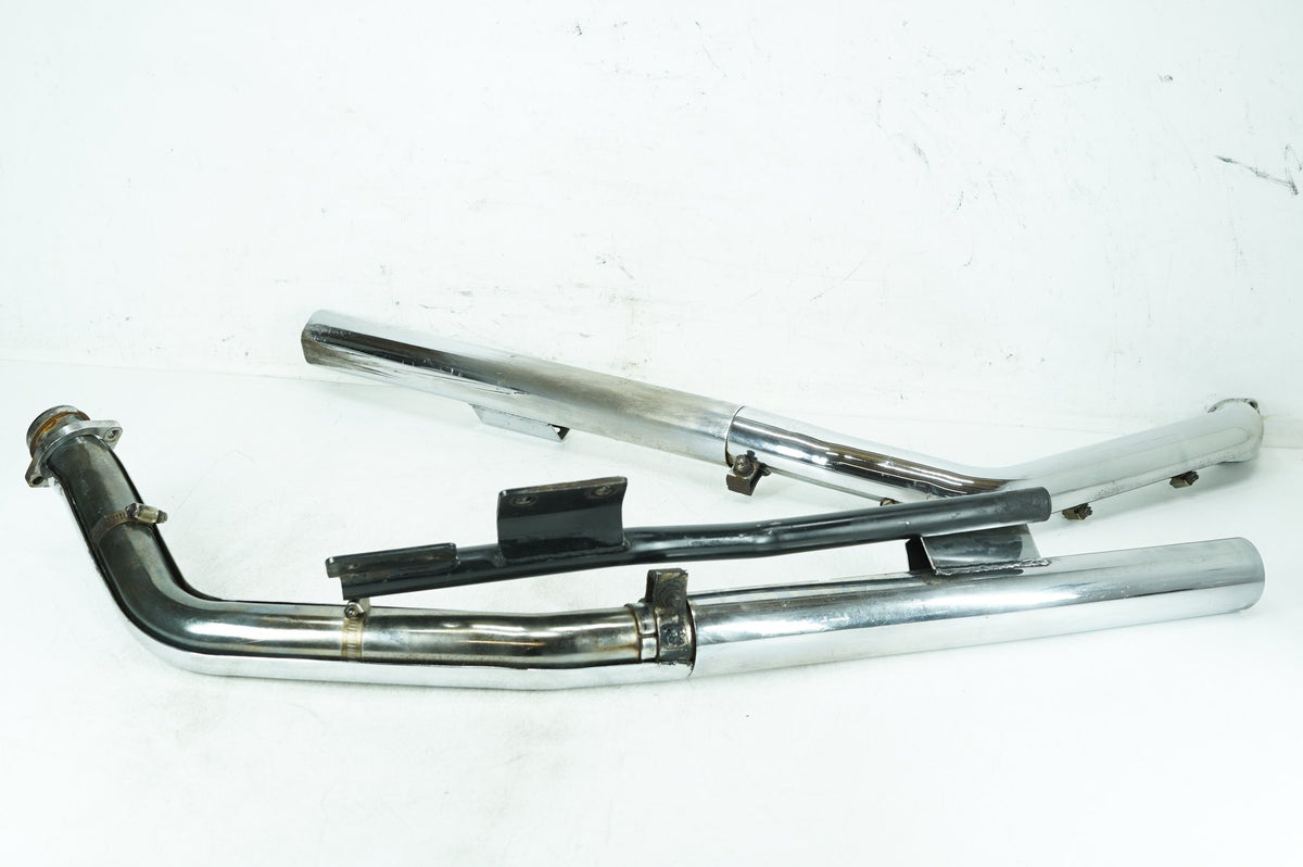 2002 Harley Softail FLSTF Fat Boy OEM Exhaust Header Pipes Vance & Hines
