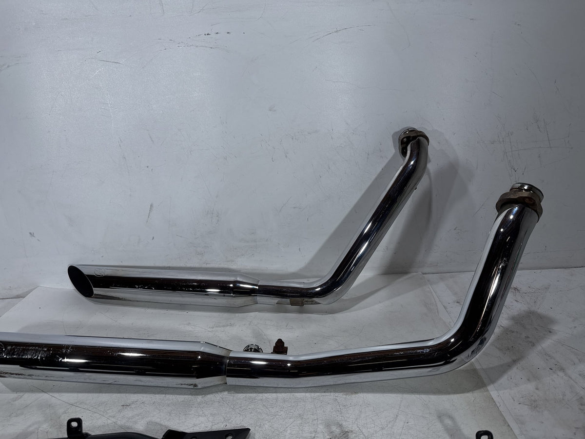 04 Harley Heritage Softail Classic FLSTCI Exhaust Header Pipes Muffler S & S