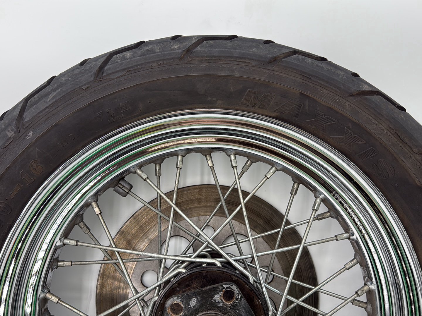 1993 Harley Sportster XLH883H Hugger 883 OEM Rear Wheel Rim Tire Spoked