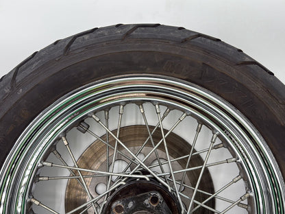 1993 Harley Sportster XLH883H Hugger 883 OEM Rear Wheel Rim Tire Spoked