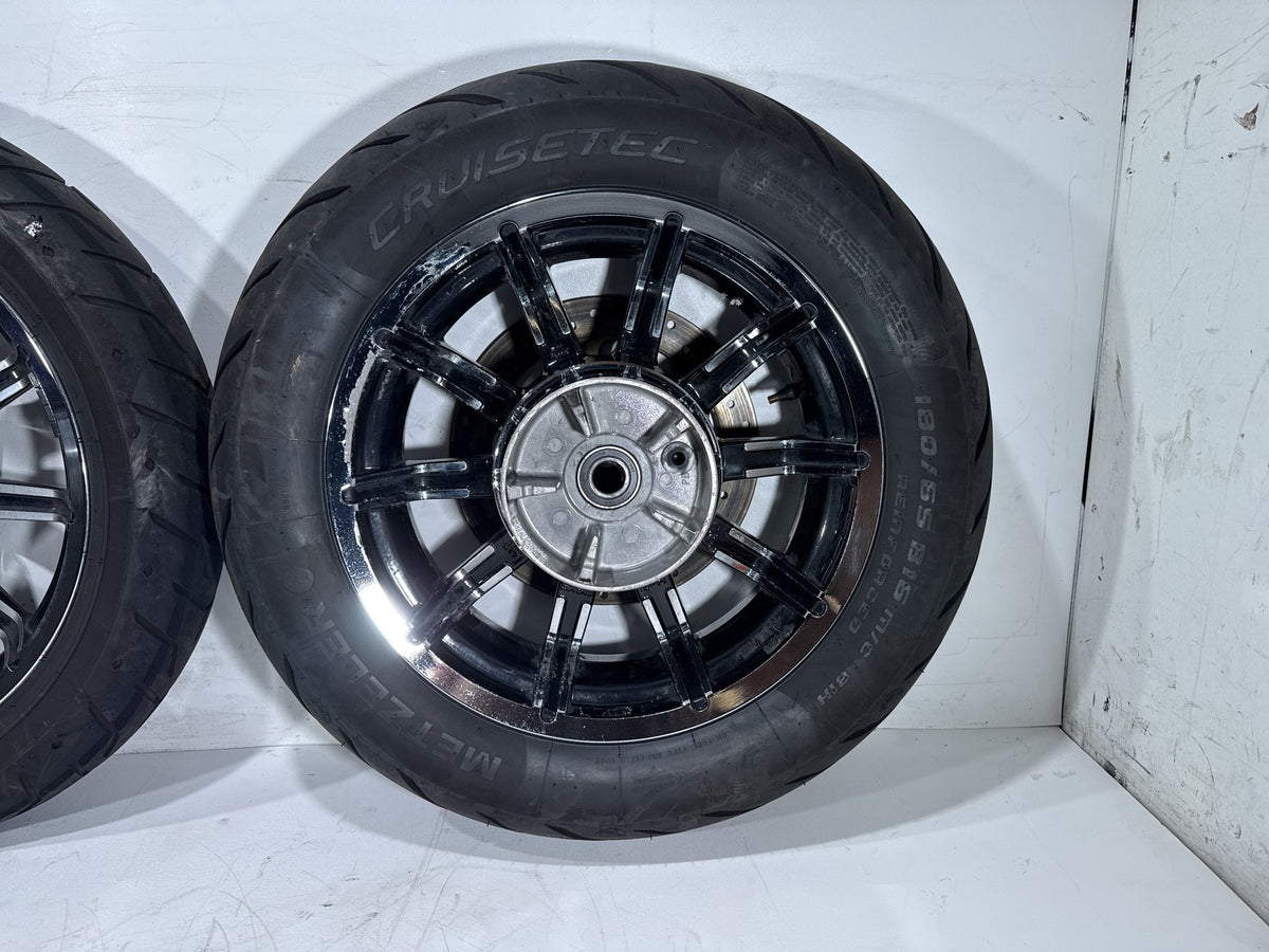 2014 Harley Electra Glide Touring OEM Front & Rear Wheel Rim Tire ABS 16" 17"