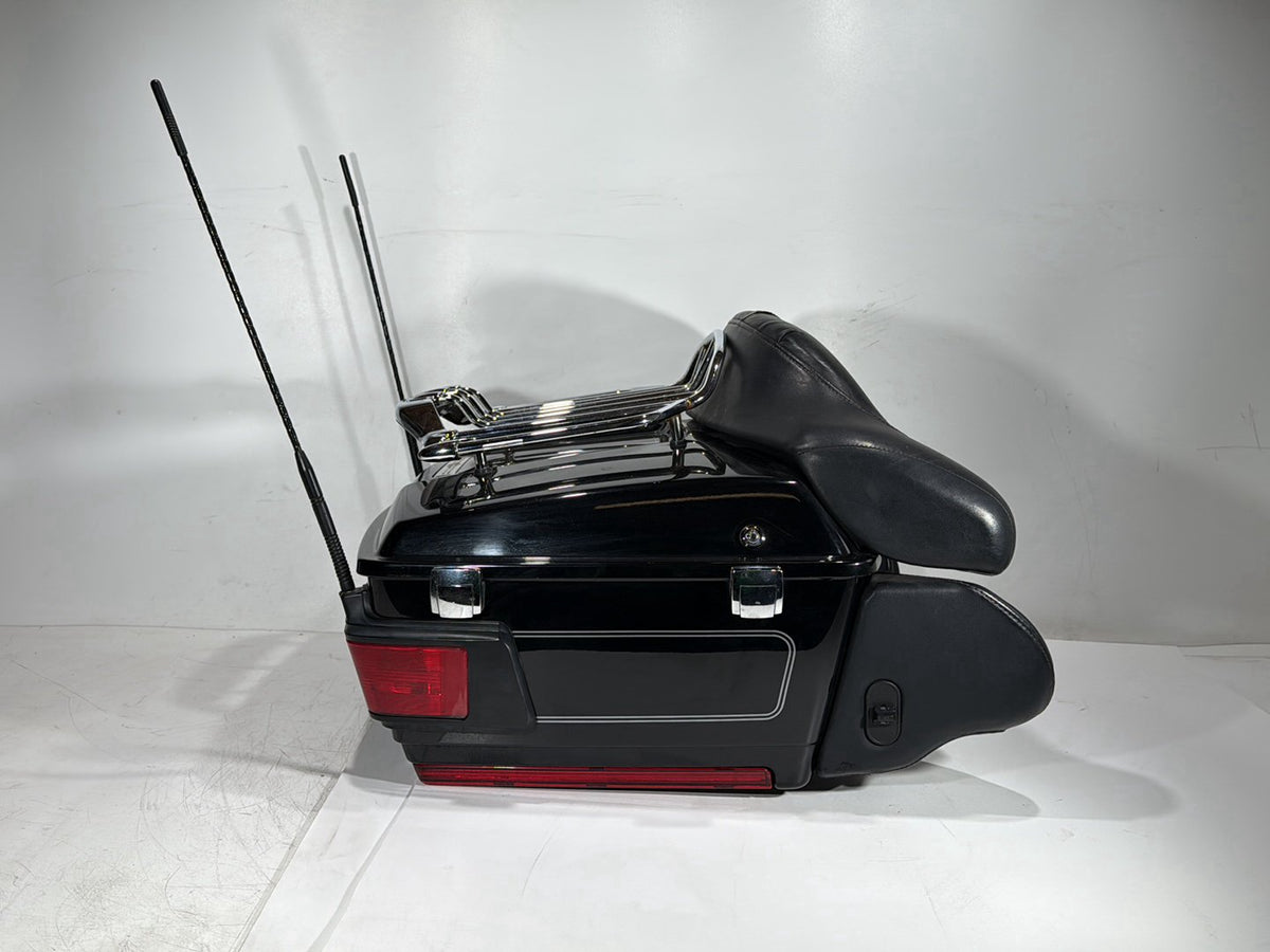 2008 Harley Touring Electra Glide Ultra OEM Pass Backrest Tour Pak Luggage NOKey