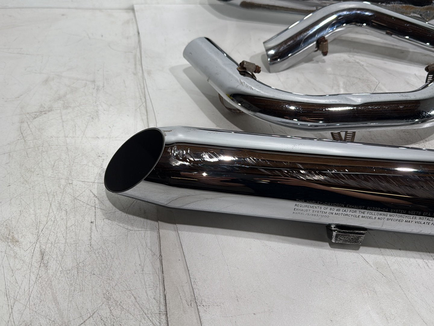 2013 Harley Forty-Eight Sportster 1200X OEM Exhaust Header Pipes Muffler