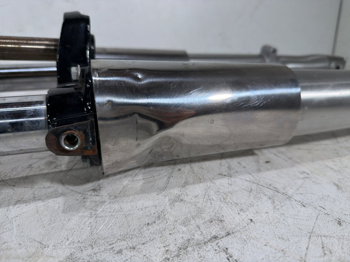09 Harley Street Glide Touring OEM Front Triple Tree Set LH RH Fork Legs Sliders