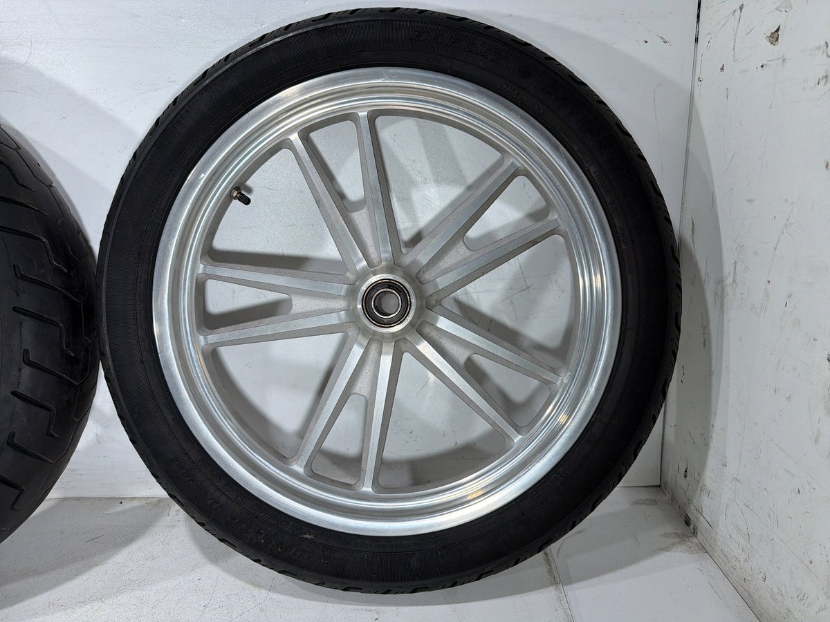2007 Harley Dyna Super Glide FXD OEM Front & Rear Wheel Rim Tire 17" 19"