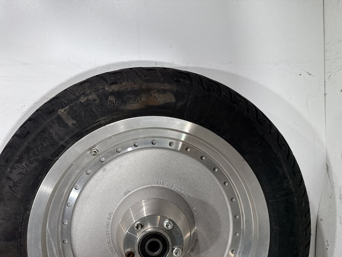 2002 Harley Heritage Softail Classic FLSTC OEM Front & Rear Wheel Rim Tire 16"