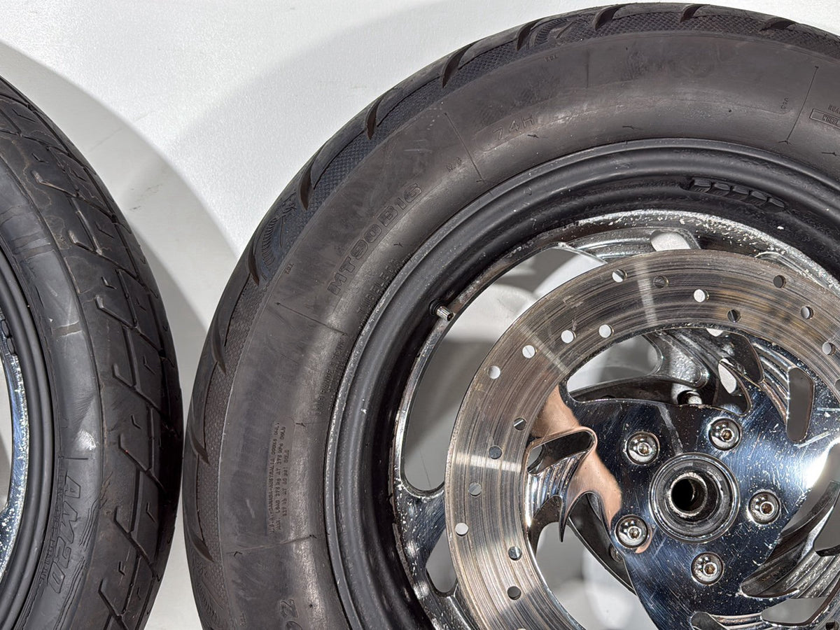 1999 Harley Dyna FXDL Low Rider Front Rear Wheels Rim Tire Savage Custom 16" 19"