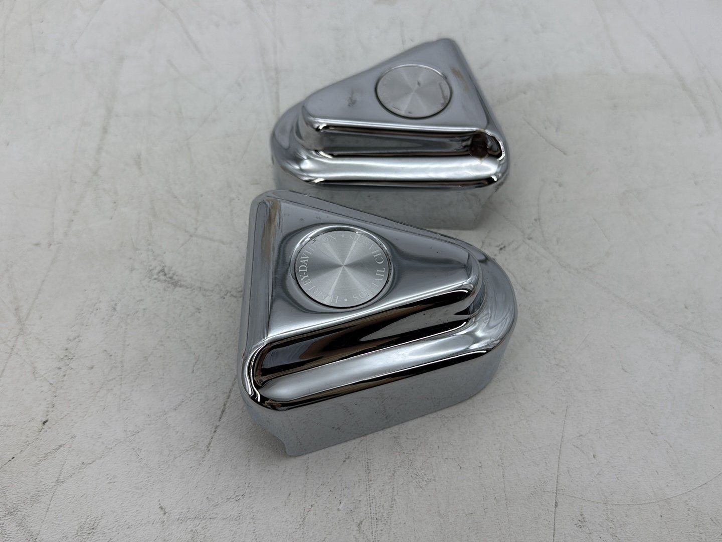 1997 Harley Softail FLSTC Heritage Classic Rear Wheel Axle Nut Covers Caps