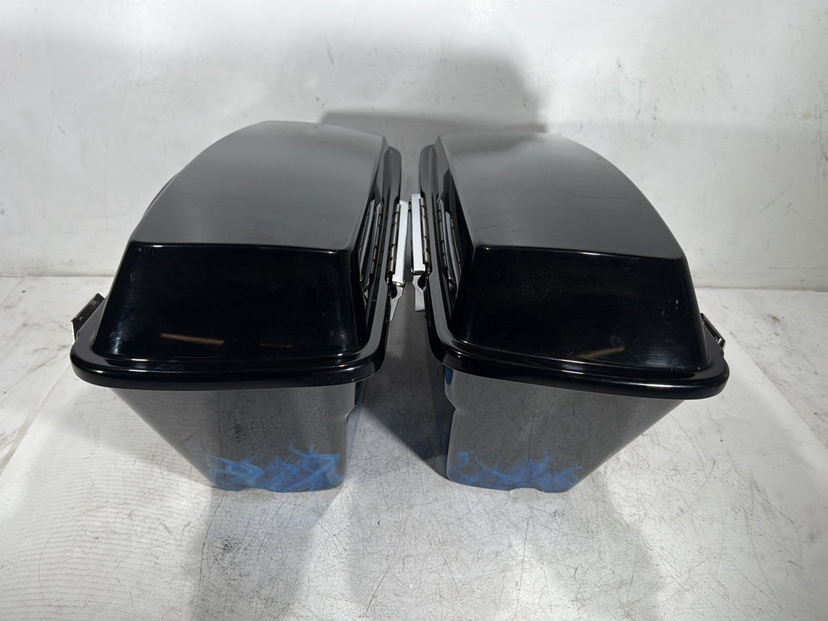 2005 Harley Road King Touring Police OEM Left Right Saddlebags Luggage NOKey