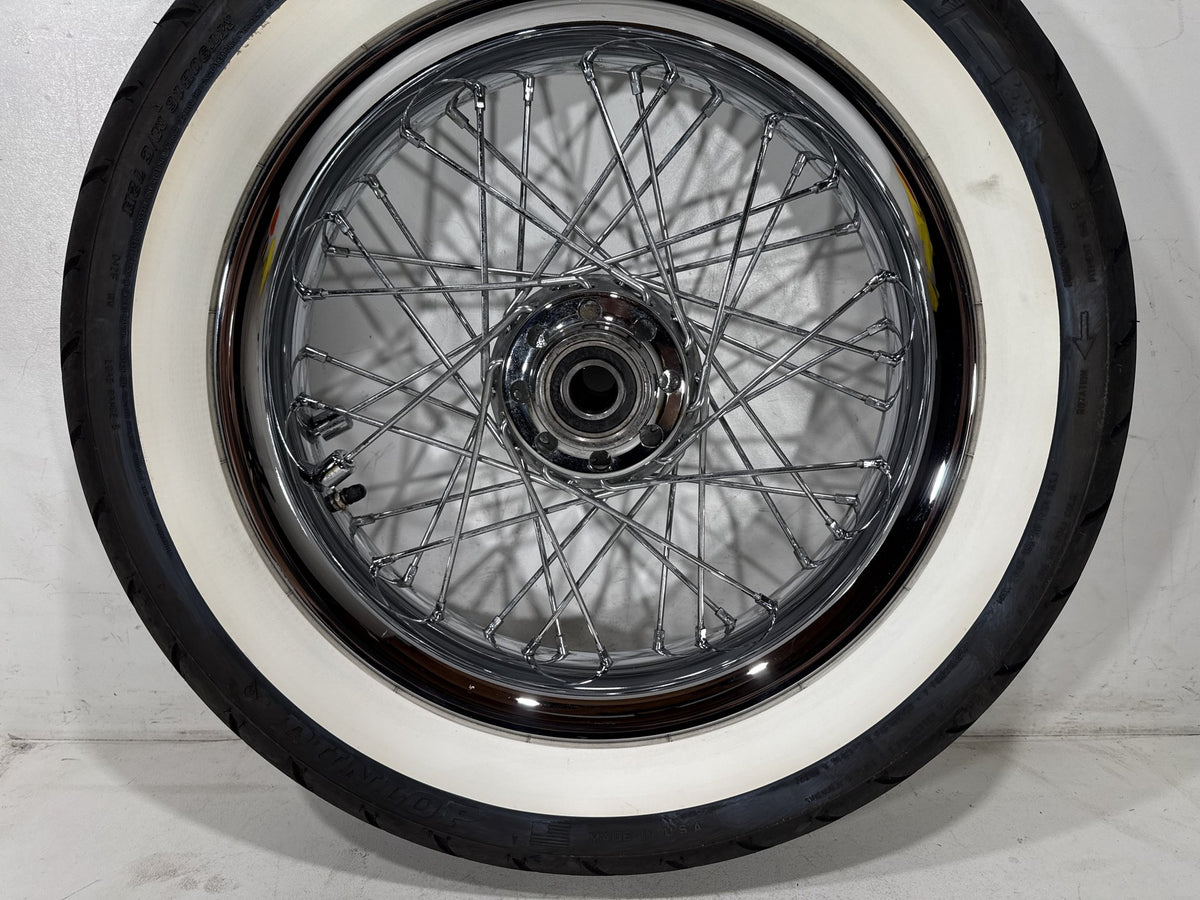 2011 Harley Softail Deluxe FLSTN OEM Front Wheel Rim Tire Spoked MT90B16 16"
