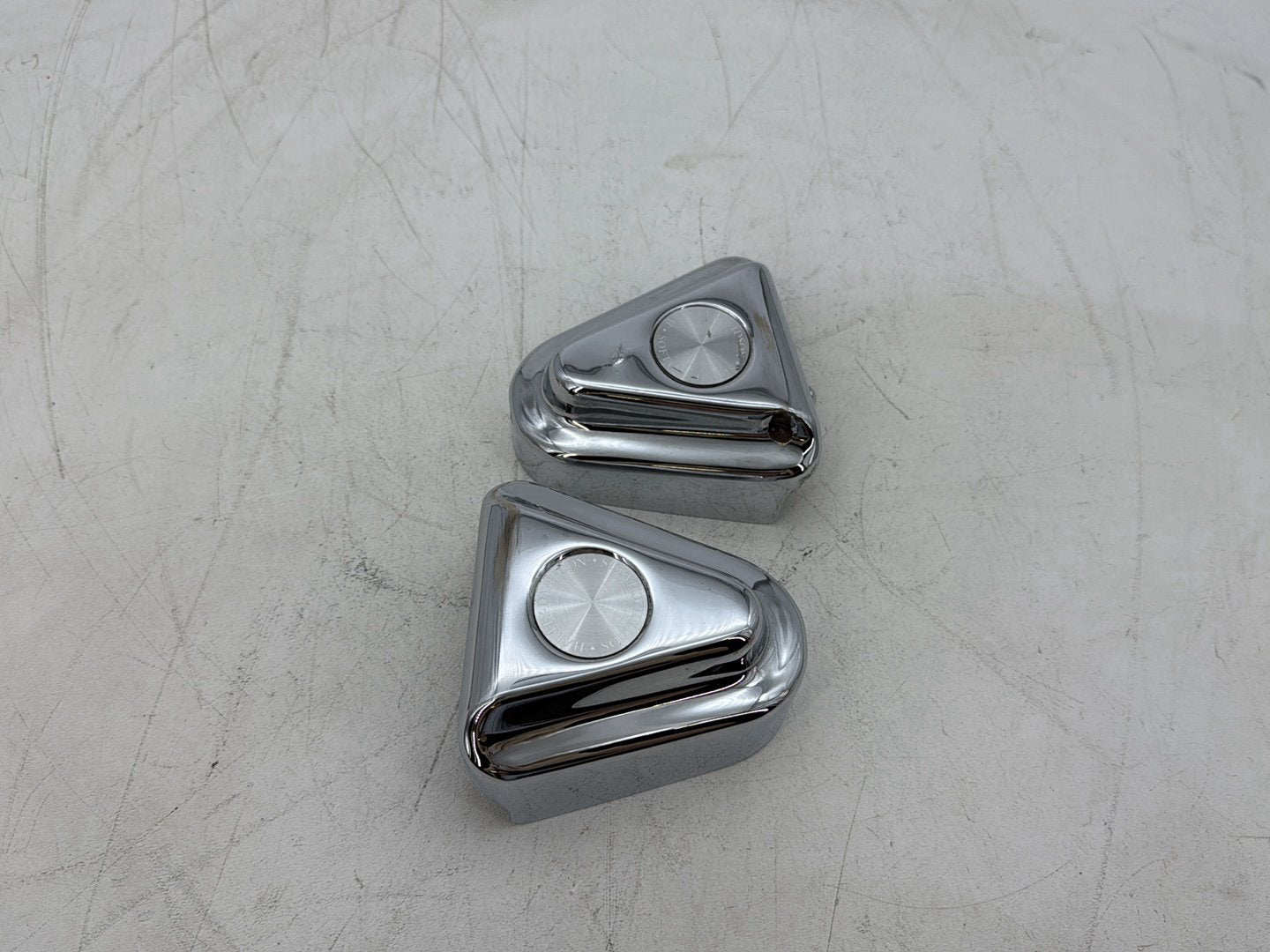 1997 Harley Softail FLSTC Heritage Classic Rear Wheel Axle Nut Covers Caps
