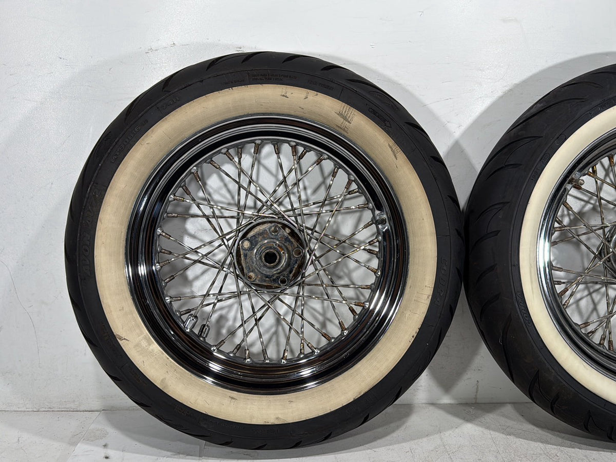 1990 Harley Electra Glide Touring Front Rear Wheel Rim Tire Spoked MT90B16 16"