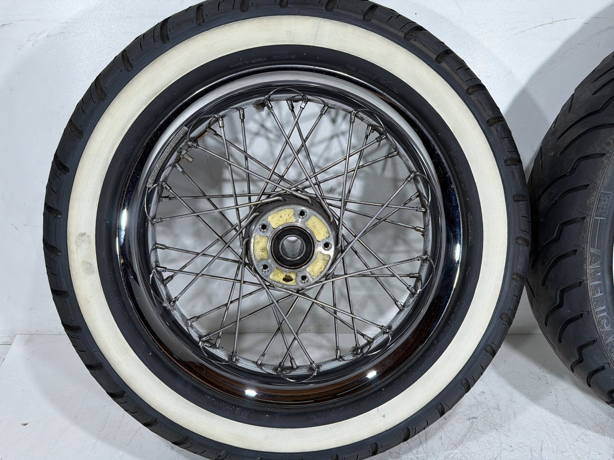 2004 Harley Electra Glide CVO Screamin OEM Front Rear Wheel Rim Tire Spoked 16"