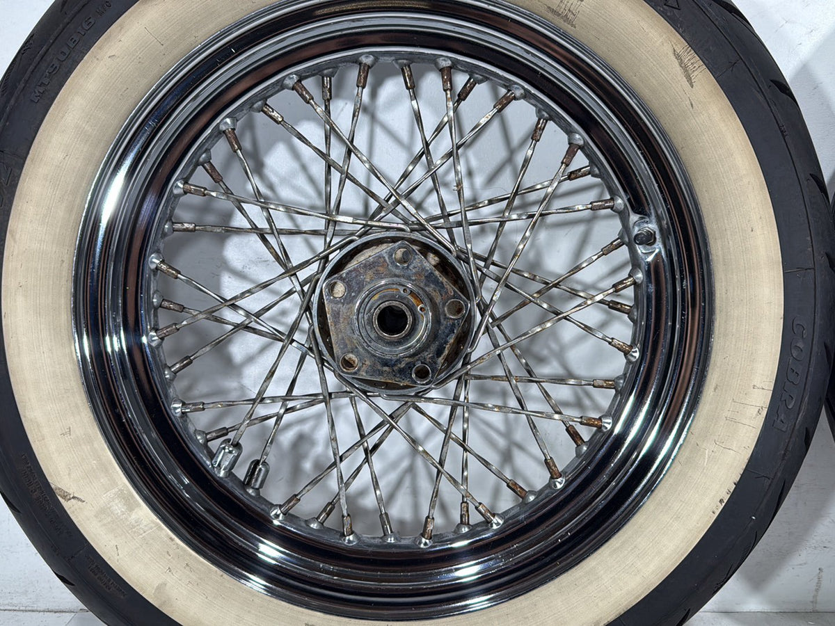 1990 Harley Electra Glide Touring Front Rear Wheel Rim Tire Spoked MT90B16 16"