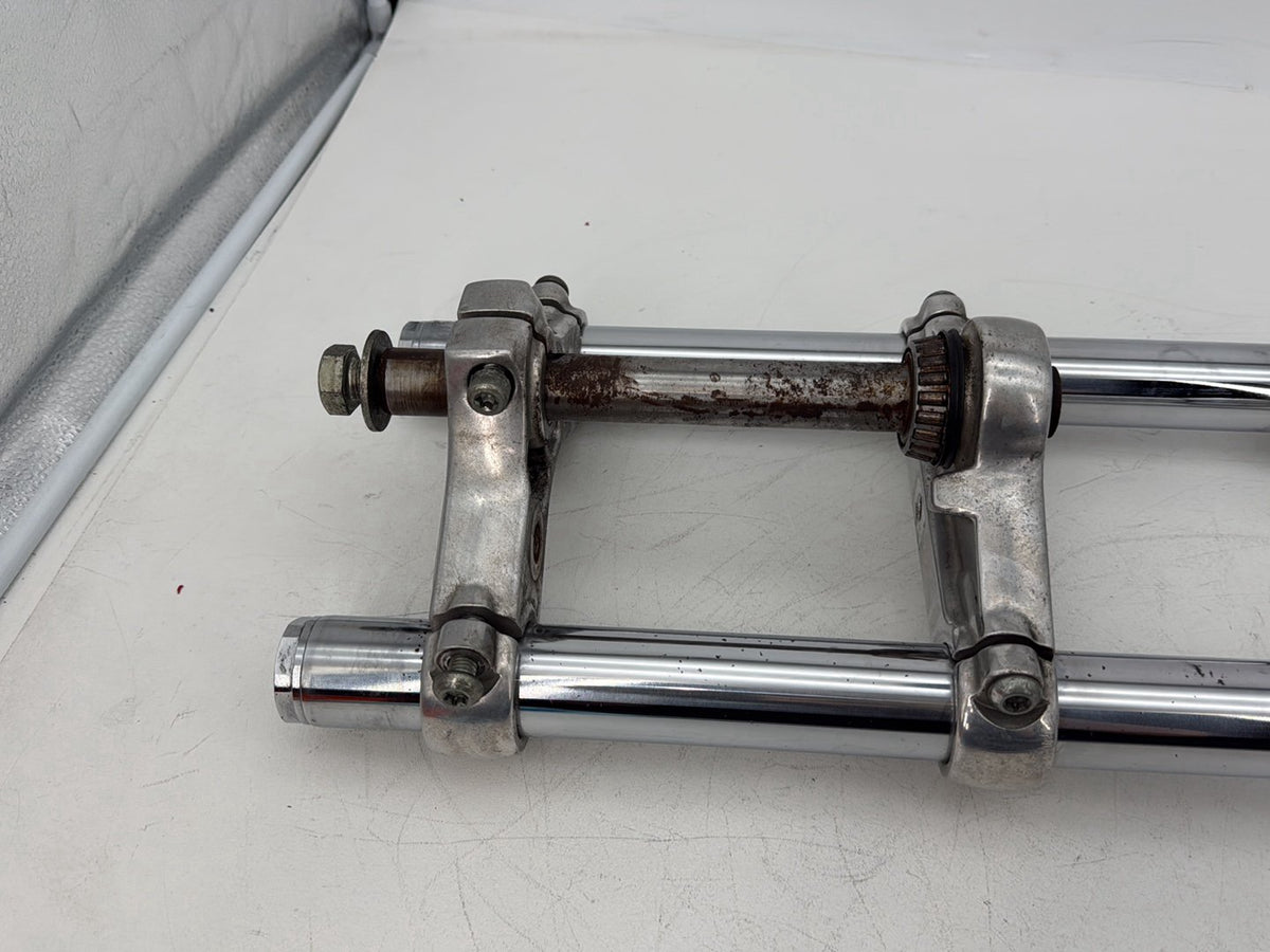 2005 Harley Sportster XL883C 883 Front Triple Tree Set &amp; LH RH Fork Legs Sliders