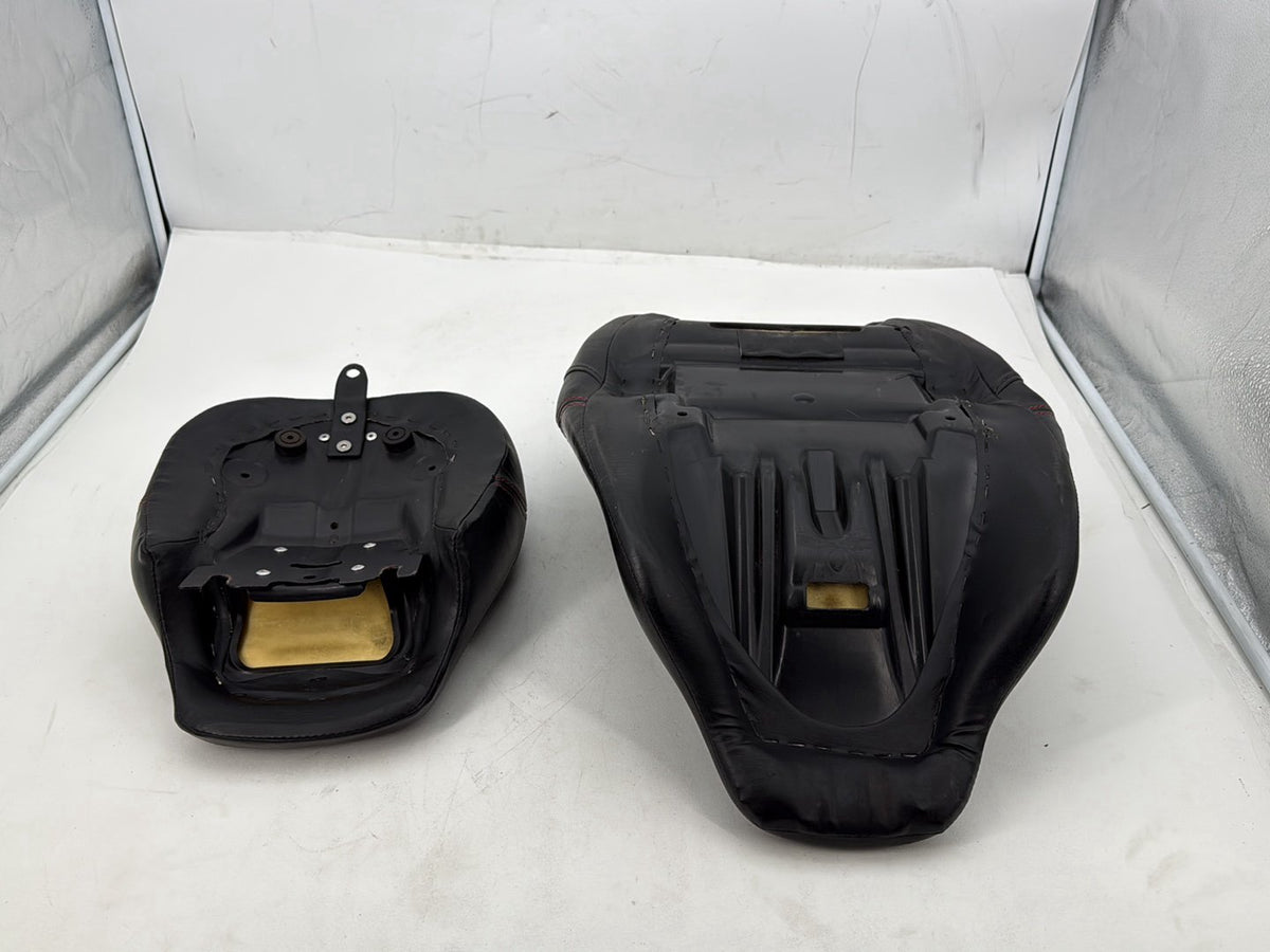 13 Harley Street Glide Touring Passenger Rider Driver Seat Saddle Orange Stitch