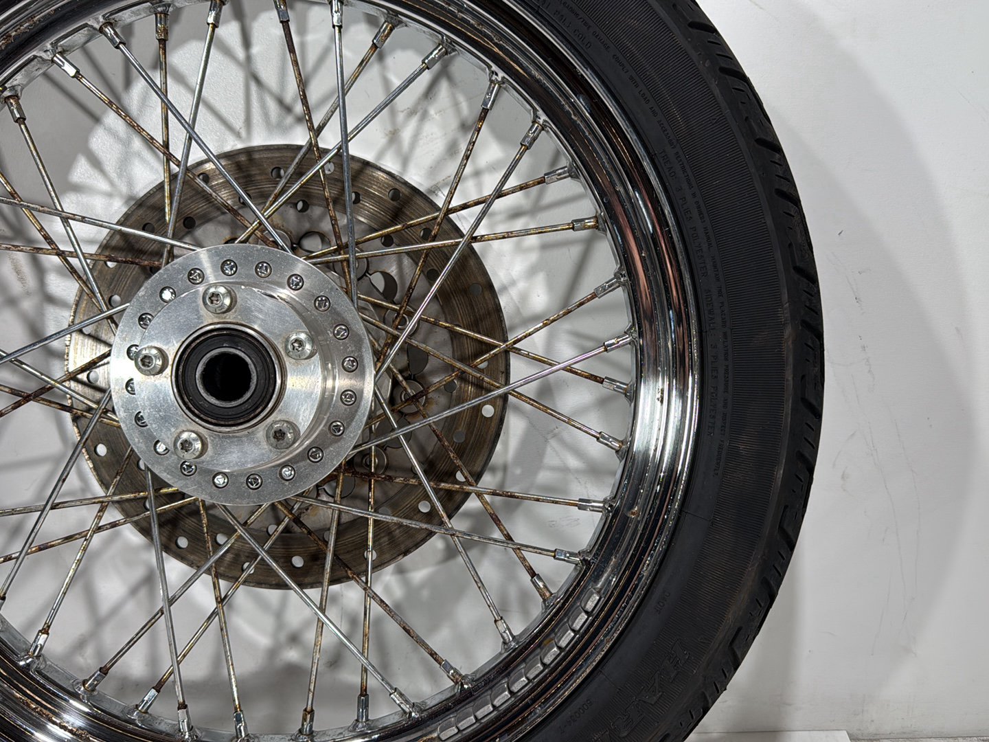 2007 Harley Dyna Street Bob FXDBI OEM Front Rear Wheel Rim Tire Spoked