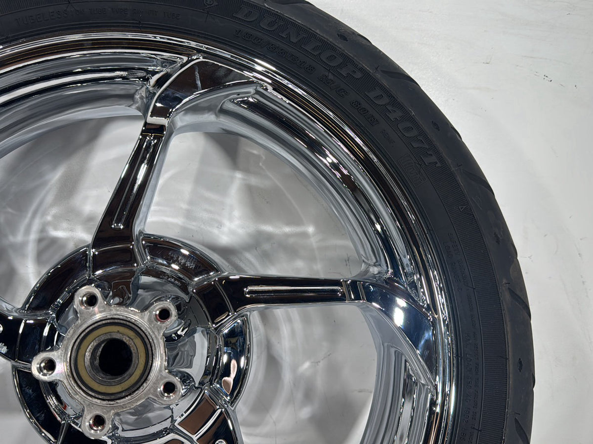 2014 Harley Street Glide Touring FLHXS Rear Wheel Rim Tire Agitator Chrome 18"